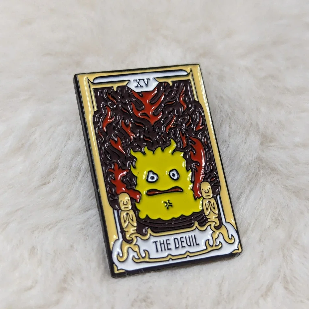 Howls Moving Castle Calcifer Studio Ghibli Anime Enamel Pin_2